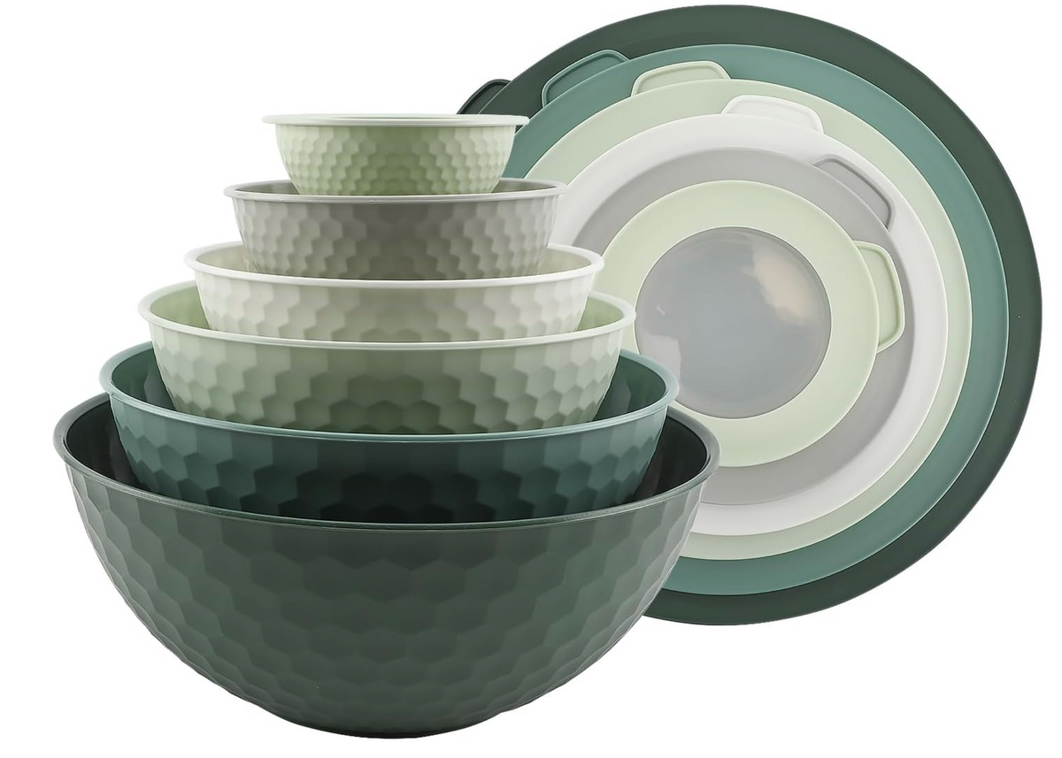 COOK WITH COLOR Mixing Bowls with Lids - 12 Piece
